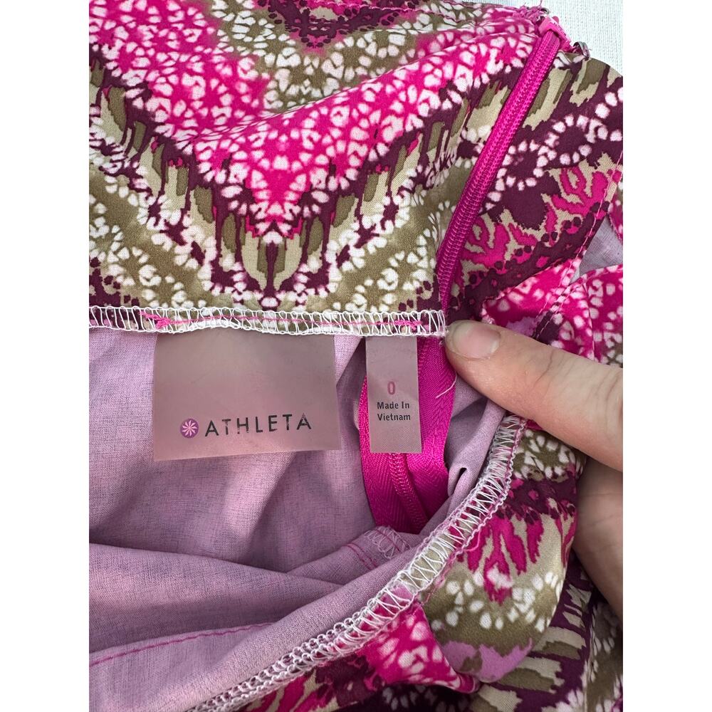 Athleta Women's sz 0 Javari Pink Dress Halter Outdoors Hiking Tennis Active - Picture 5 of 8